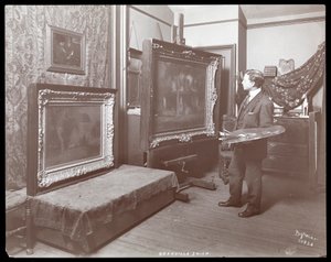 Granville Smith in seinem Studio, New York, 1907